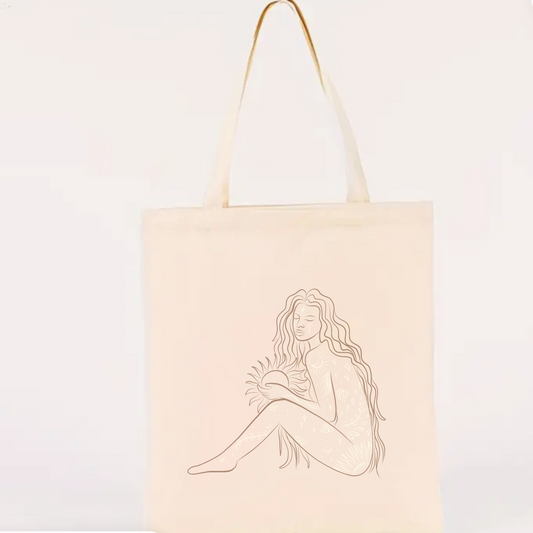 Beige Sun Goddess Tote